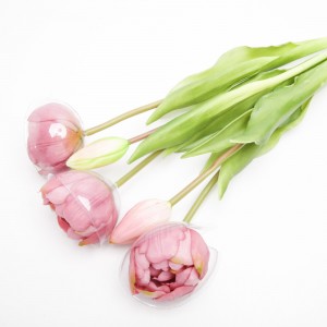 Тюльпани "силіконові  " букет (Фіолетовий-світлий)  5 шт.  (д. 45 см.) 93121