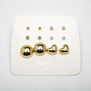 Сережки 6 пар "набір" 6-5830 Сережки 6 пар "набір" 6-5830