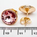 Сережки XUPING Gold (розове) "Ø 1.3 см." 515662