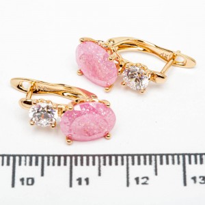 Сережки XUPING Gold "рожевий" 515639