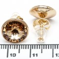 Сережки XUPING Gold "коричневий" (Ø 1.1 см.) 515610