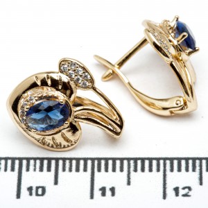 Сережки XUPING Gold "синій" 515608 Сережки XUPING Gold "синій" 515608