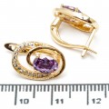 Сережки XUPING Gold "фіолетовий" 515598
