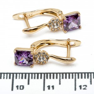 Сережки XUPING Gold "фіолетовий" 515596 Сережки XUPING Gold "фіолетовий" 515596