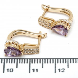 Сережки XUPING Gold "фіолетовий" 515595 Сережки XUPING Gold "фіолетовий" 515595