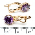 Сережки XUPING Gold "фіолетовий" 515594