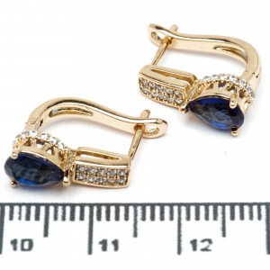 Сережки XUPING Gold "синій" 515593 Сережки XUPING Gold "синій" 515593