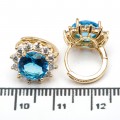 Сережки XUPING Gold "бірюзовий" 515588