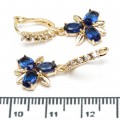 Сережки XUPING Gold "синій" 515586