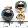 Сережки XUPING Gold "бензиновий" (Ø 1.3 см.) 515379
