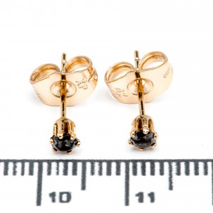 Сережки XUPING Gold (чорний) "Ø 0.3 см." 515345