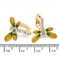 Сережки XUPING Gold "жовто-зелений" 515299