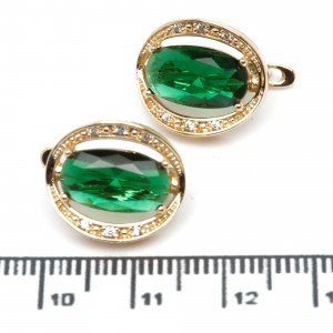 Сережки XUPING Gold "зелений" 515055