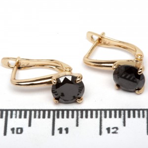 Сережки XUPING Gold "чорний" 515051