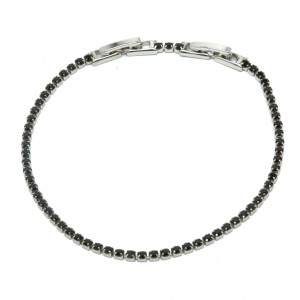 Браслет XUPING Silver "чорний" (17 + 2 х 0.2 см.) 206523