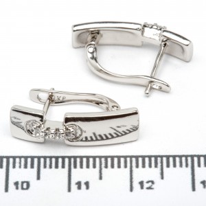 Сережки XUPING Silver (2 х 0.5 см.) 206677 Сережки XUPING Silver (2 х 0.5 см.) 206677
