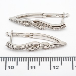 Сережки XUPING Silver (2.8 х 0.4 см.) 206673 Сережки XUPING Silver (2.8 х 0.4 см.) 206673