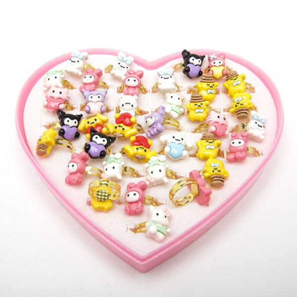 Дитячі перстні "безрозмірні" 36 шт. 6-5576