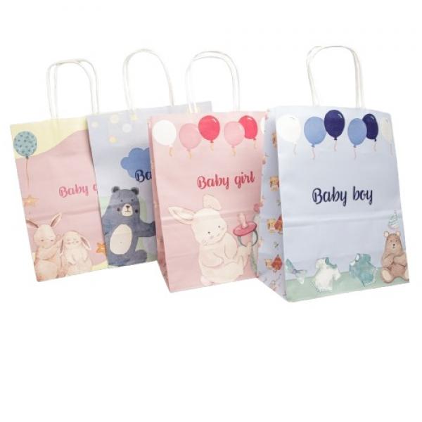 Пакети паперові 12 шт. (26.5 х 22 х 11 см.) 6-5643