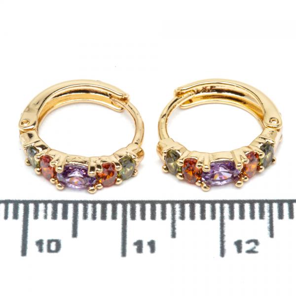 Сережки XUPING Gold (кольоровий темний) "Ø 1.3 х 0.3 см." 515336