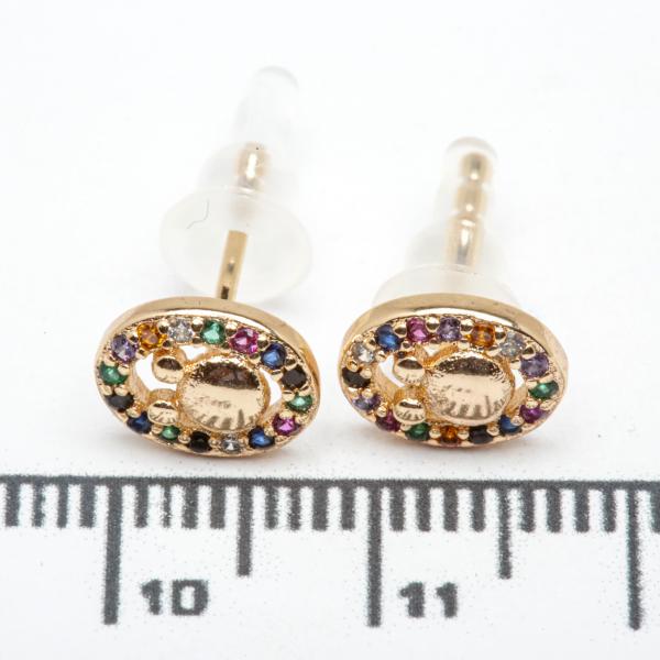 Сережки XUPING Gold "кольоровий" (Ø 0.9 х 0.7 см.) 515381