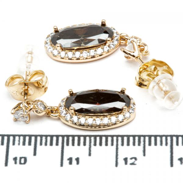 Сережки XUPING Gold "темно-коричневиі" 515585