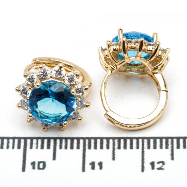 Сережки XUPING Gold "бірюзовий" 515588