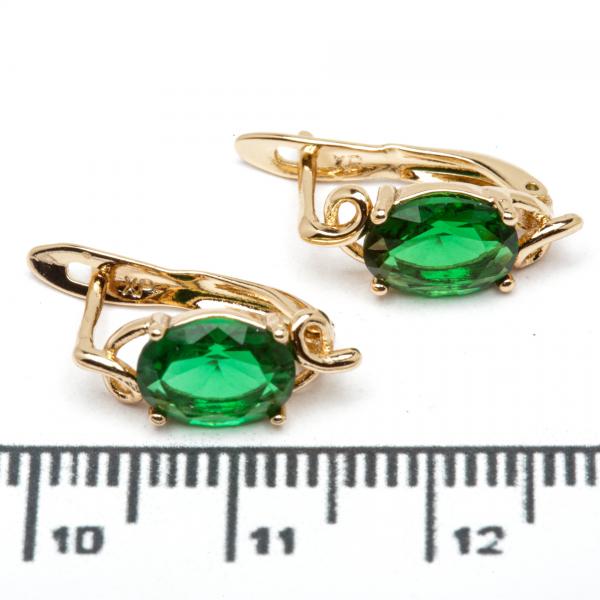 Сережки XUPING Gold "зелений" 515591