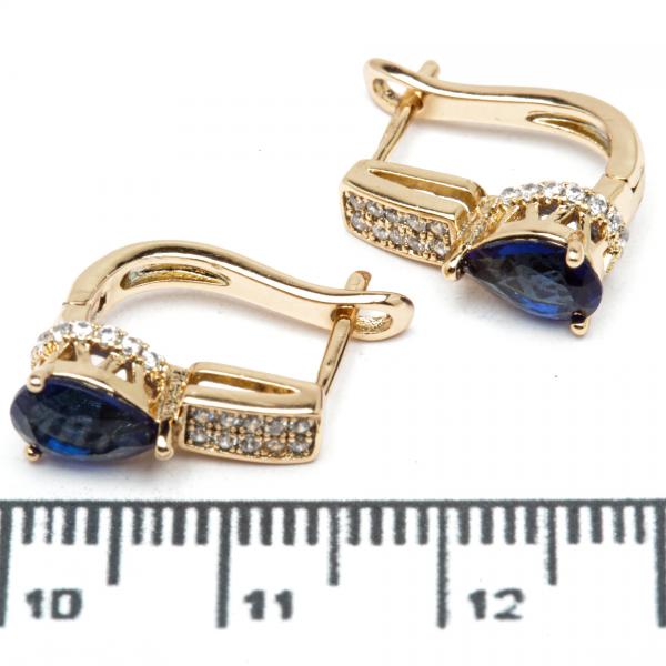 Сережки XUPING Gold "синій" 515593