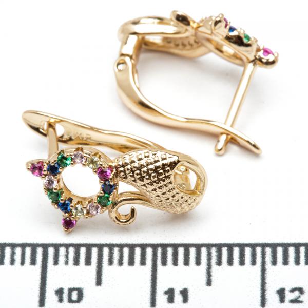 Сережки XUPING Gold "кольоровий" 515597