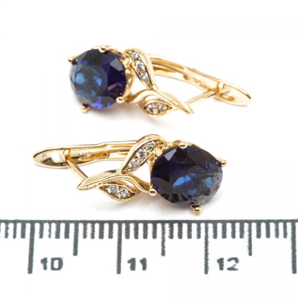 Сережки XUPING Gold "синій" 515600