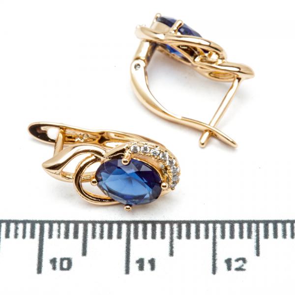 Сережки XUPING Gold "синій" 515601