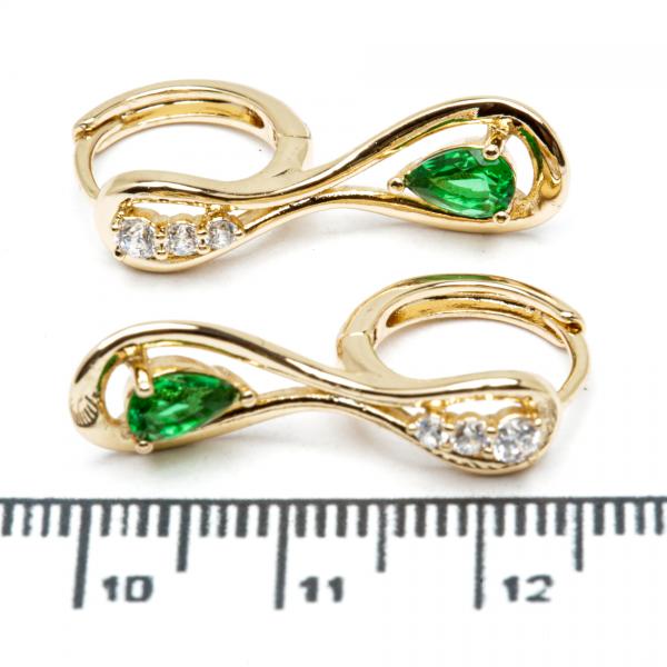 Сережки XUPING Gold "зелений" 515603