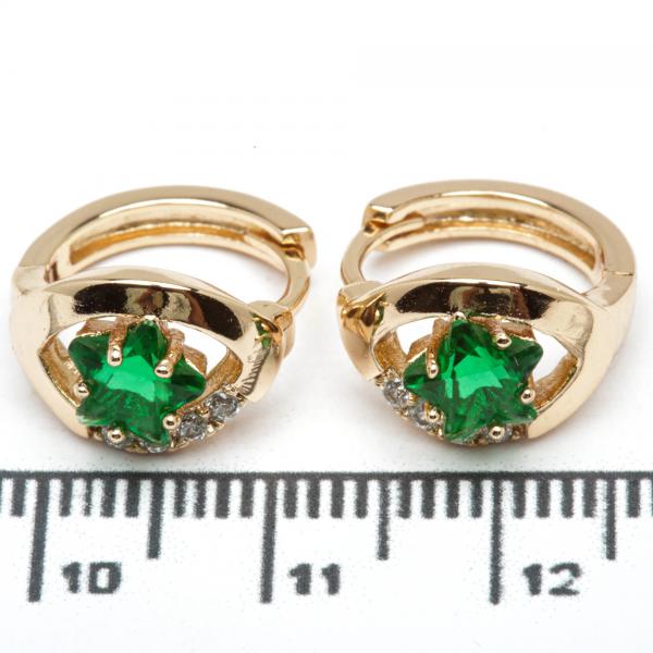 Сережки XUPING Gold "зелений" 515607