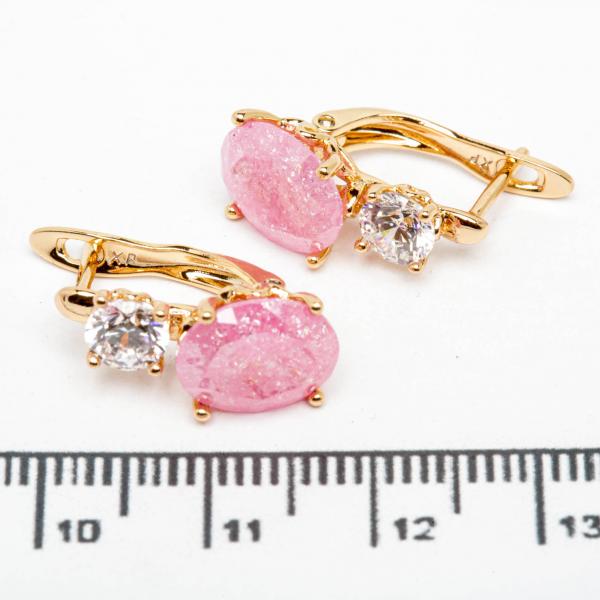 Сережки XUPING Gold "рожевий" 515639