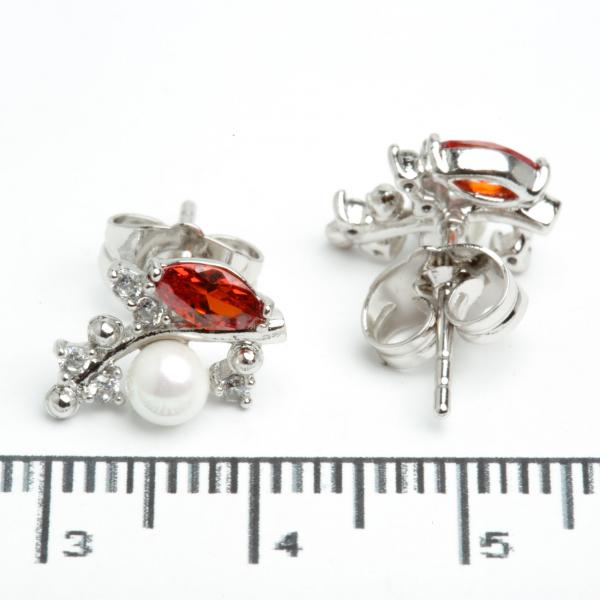 Сережки XUPING Silver "червоний" 205731